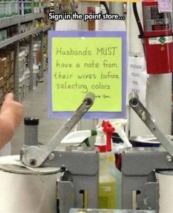 husbands must have notes from their wives paint meme