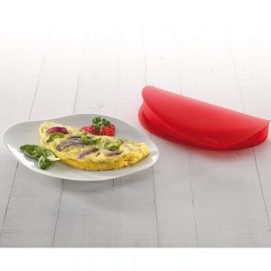 An omelet maker that delivers a delicious and healthy breakfast from the microwave to your plate in just minutes — and tastes like it was made on the stove!