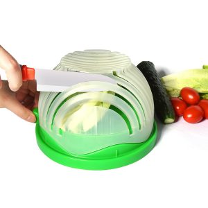 A chopping bowl guaranteed to change your salad game as you know it; just toss in your greens and veggies, run your knife through the slots, rinse, and you're good to go.