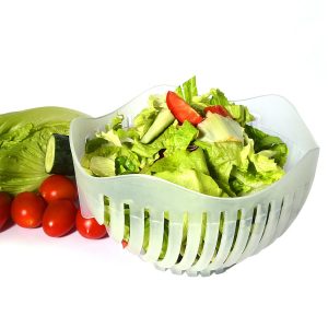 A chopping bowl guaranteed to change your salad game as you know it; just toss in your greens and veggies, run your knife through the slots, rinse, and you're good to go.