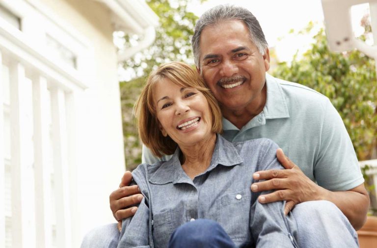 Older married couple happy