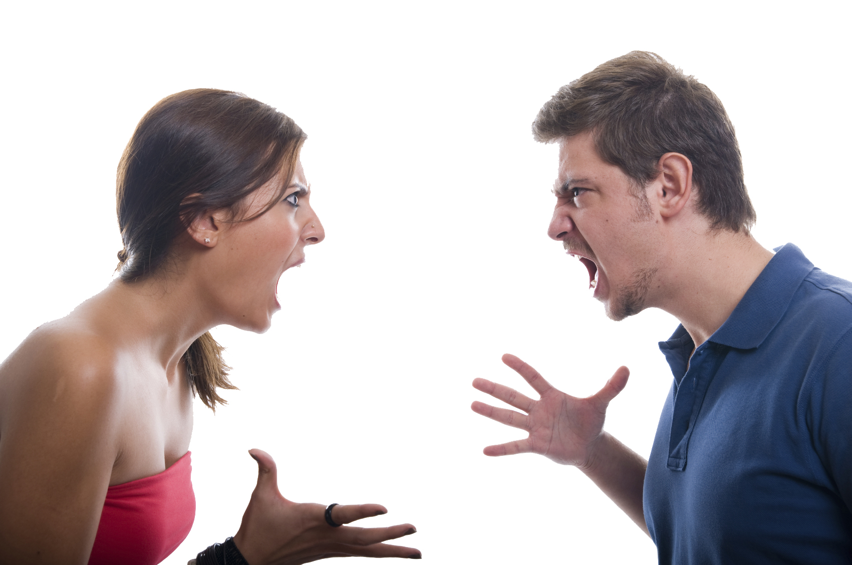couple getting into a fight